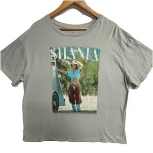 Shania Twain Graphic T Shirt Womens XL Gray Country Music Tour Style Tee